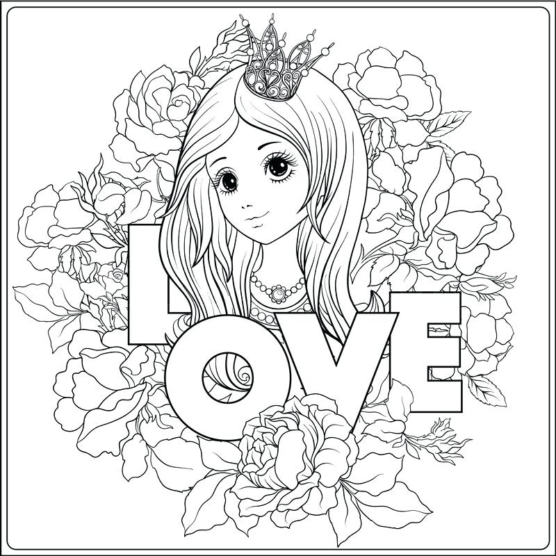 800x800 Drawing Books For Young Adults Young Nice Girl In Princess Crown - Crown Outline Drawing