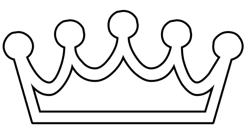 800x429 Princess Crown Outline - Crown Outline Drawing