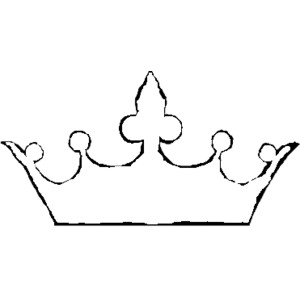 300x300 Clipart Crown Outline - Crown Outline Drawing