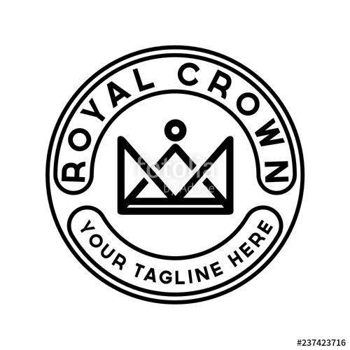 500x500 line art crown royal logo design stock image and royalty free - Crown Royal Drawing
