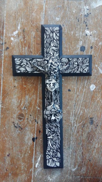 337x600 crucifix, drawing, eric demelisartcompulsion artworks for sale online - Crucifix Drawing
