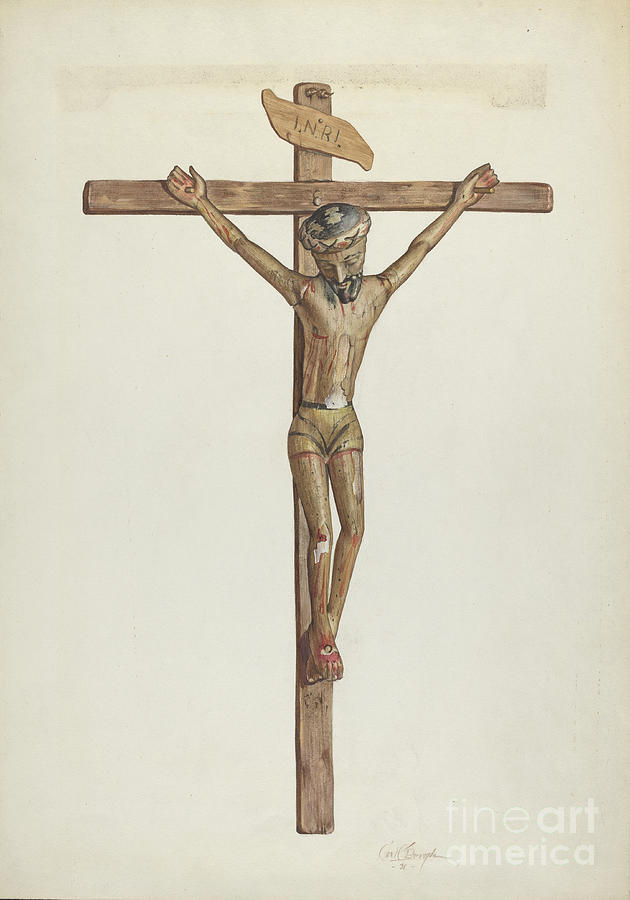 630x900 crucifix drawing - Crucifix Drawing