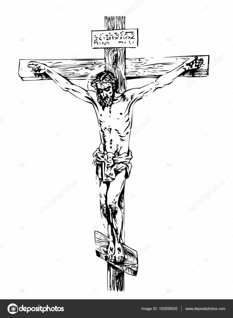 Crucifix Drawing at PaintingValley.com | Explore collection of Crucifix