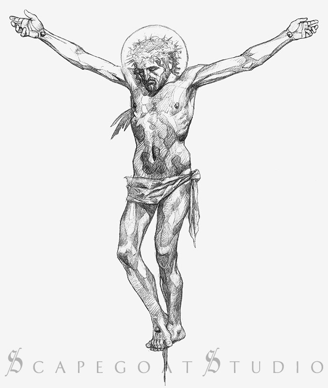 677x800 crucifix drawing free download - Crucifix Drawing