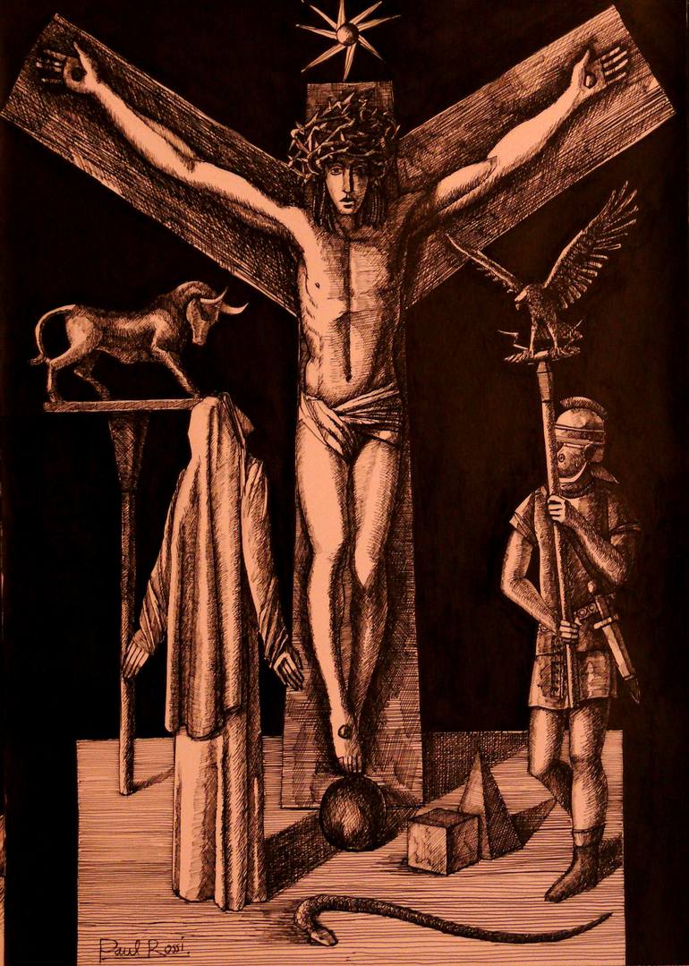 770x1079 crucifixion v drawing - Crucifix Drawing