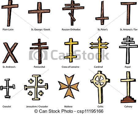 450x374 various christian crucifix designs set of historically accurate - Crucifix Drawing