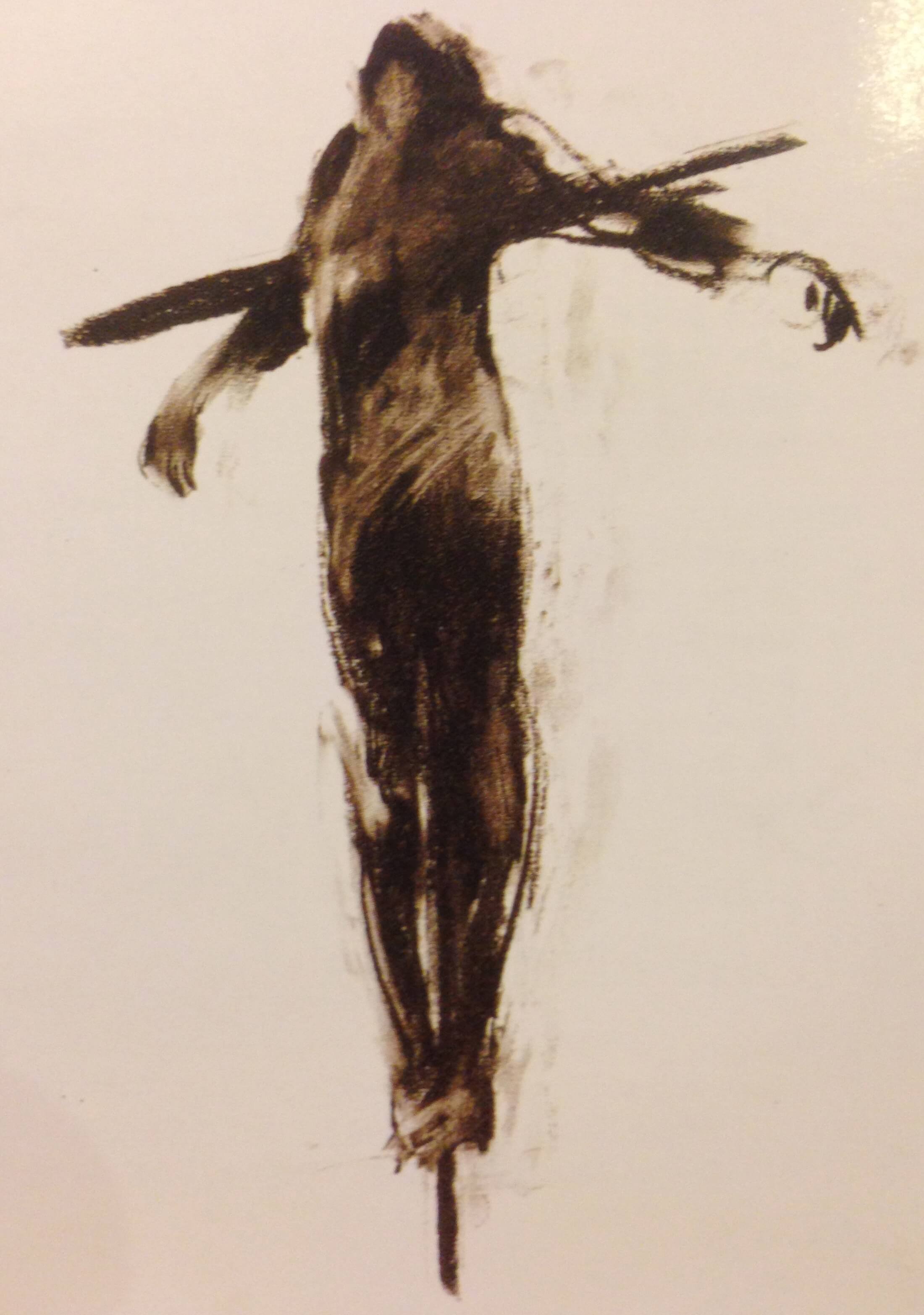 2200x3130 Crucifixion Drawing - Crucifixion Drawing