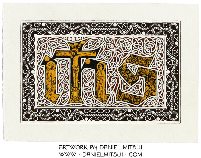 700x550 Ihs With Crucifixion Drawing - Crucifixion Drawing