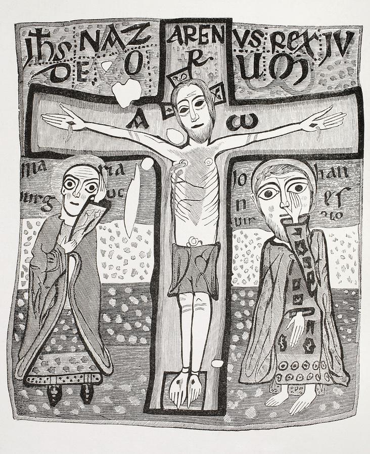 732x900 crucifixion of jesus christ after a drawing - Crucifixion Of Jesus Drawing