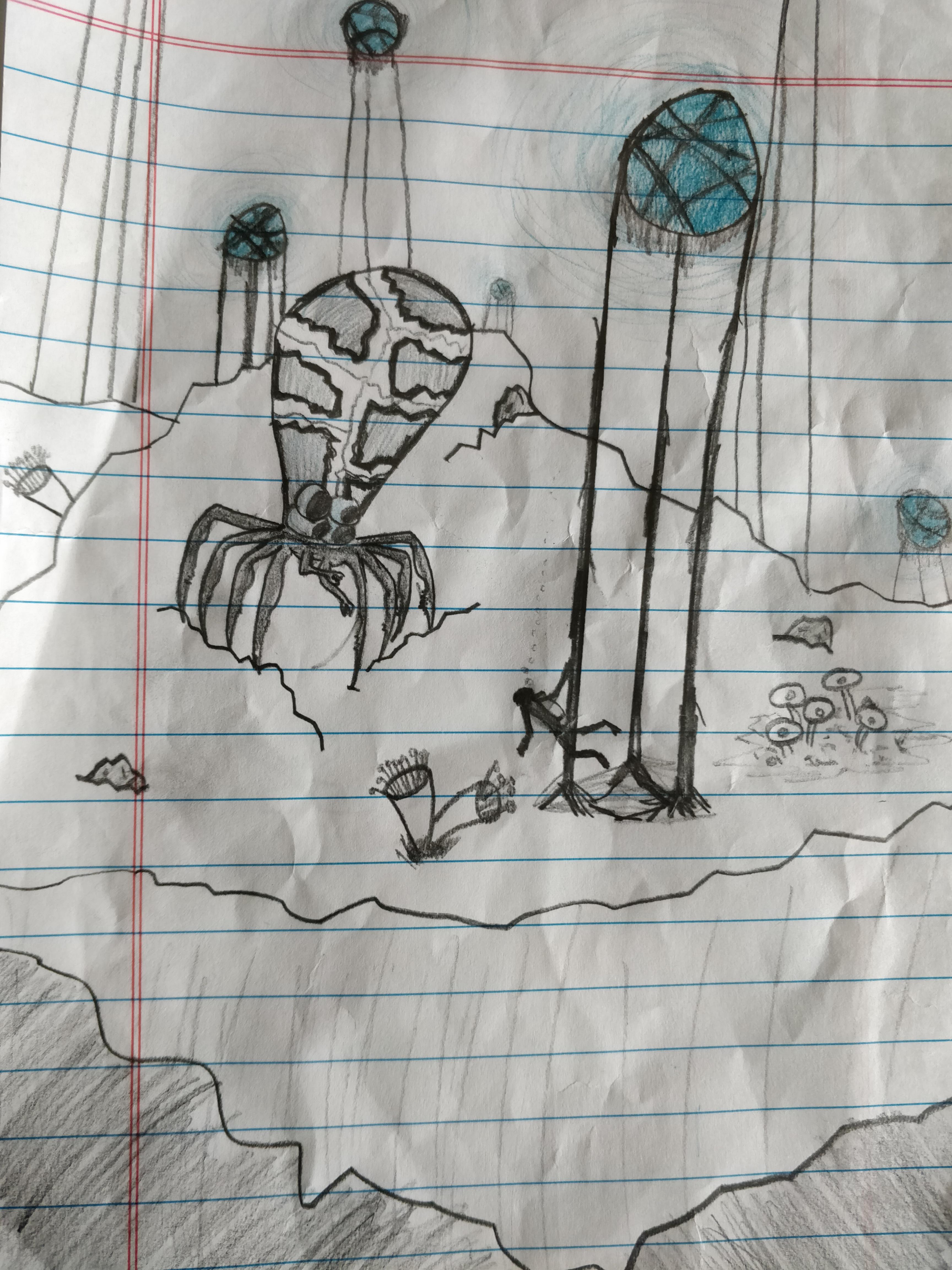 3456x4608 Made This Crude Drawing In Class, What Do You Guys Think Subnautica - Crude Drawing