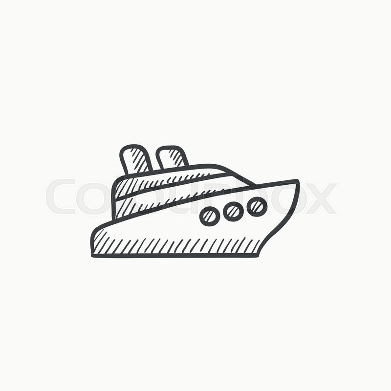 800x800 cruise ship vector sketch icon stock vector colourbox - Cruise Drawing