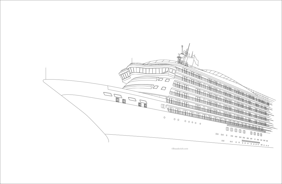 Cruise Ship Drawing at Explore collection of