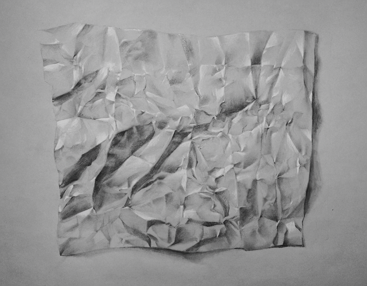 1200x934 Crumpled Paper On Behance - Crumpled Paper Drawing