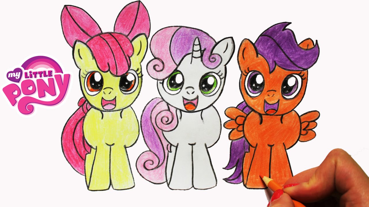 1280x720 How To Draw My Little Pony Cutie Mark Crusaders Apple Bloom - Crusaders Drawing