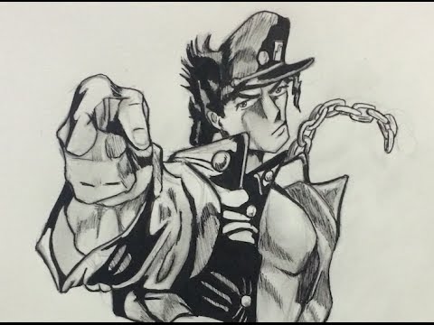 480x360 jojo's bizarre adventure drawing kujo jotaro stardust crusaders - Crusaders Drawing