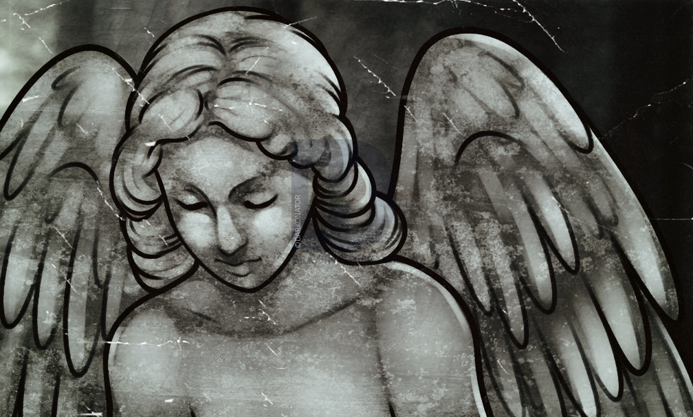 1008x606 How To Draw A Weeping Angel, Step - Crying Angel Drawing