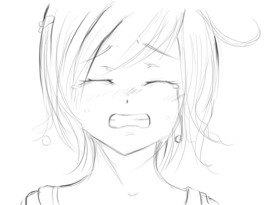 900x675 sad girl crying galleries sad girl drawing sad anime girl - Crying Anime Drawing