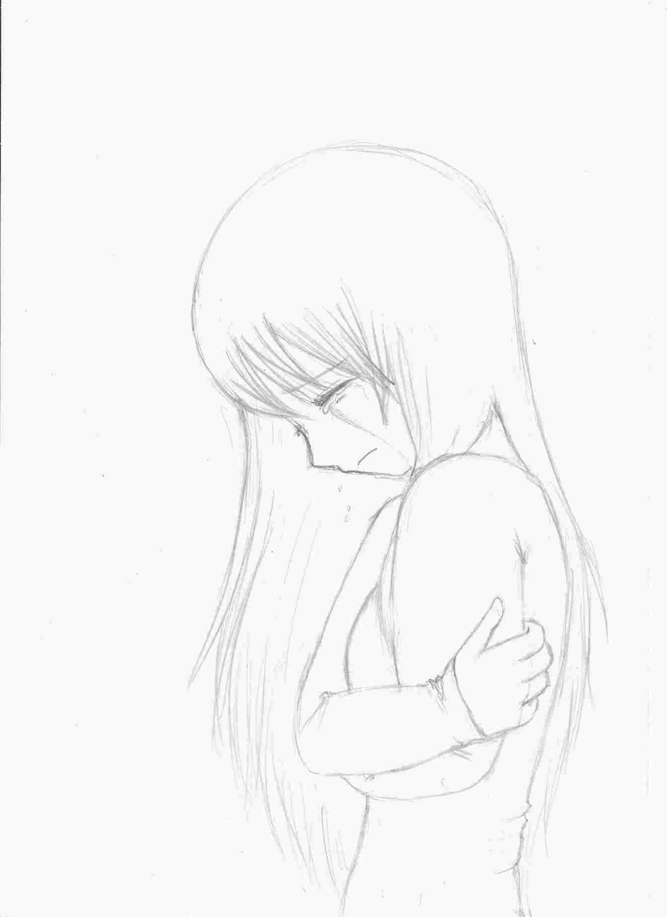 1343x1847 Anime Crying Drawing - Crying Anime Drawing