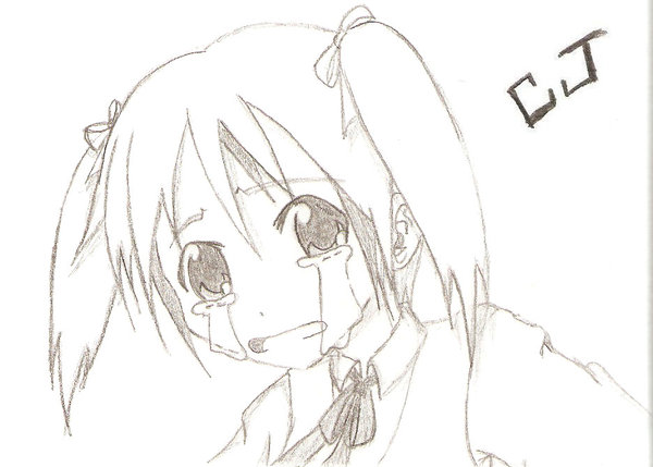 Crying Anime Girl Drawing At Explore Collection Of