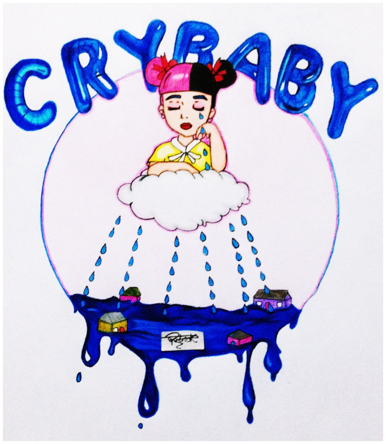 1280x1473 Drawing Scribble Melanie Martinez - Crying Baby Drawing