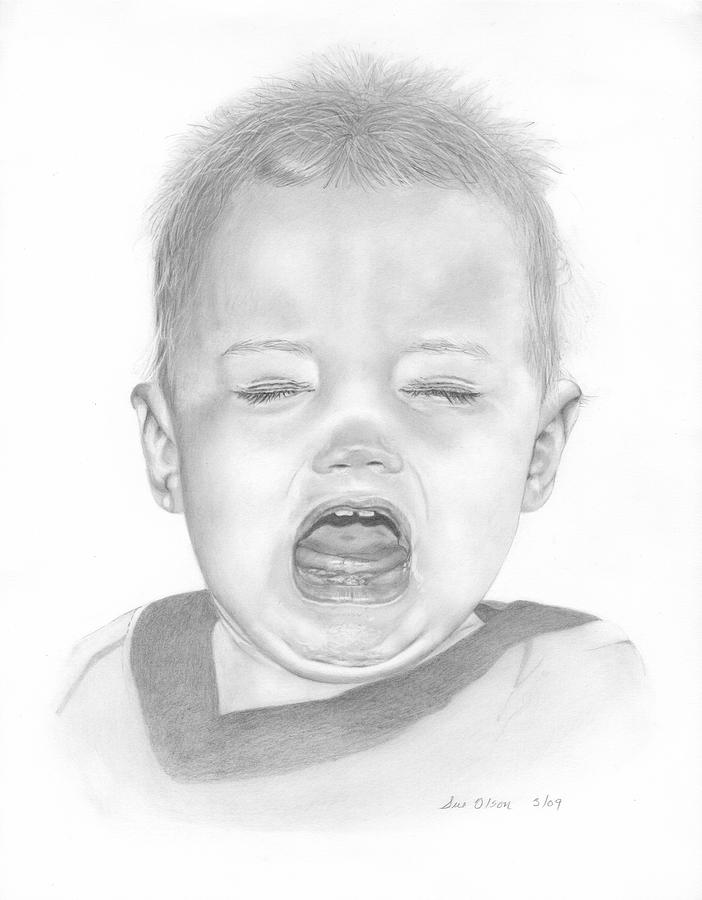 702x900 Will In Tears Drawing - Crying Baby Drawing