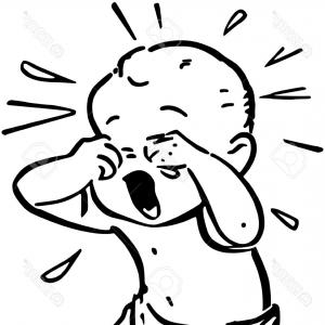 300x300 Boy Crying Clipart Black And White Great Free Clipart - Crying Baby Drawing