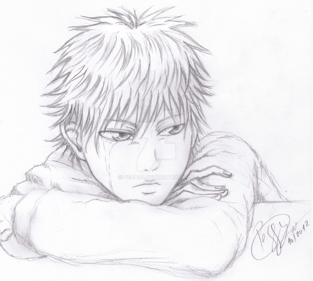 Crying Boy Drawing