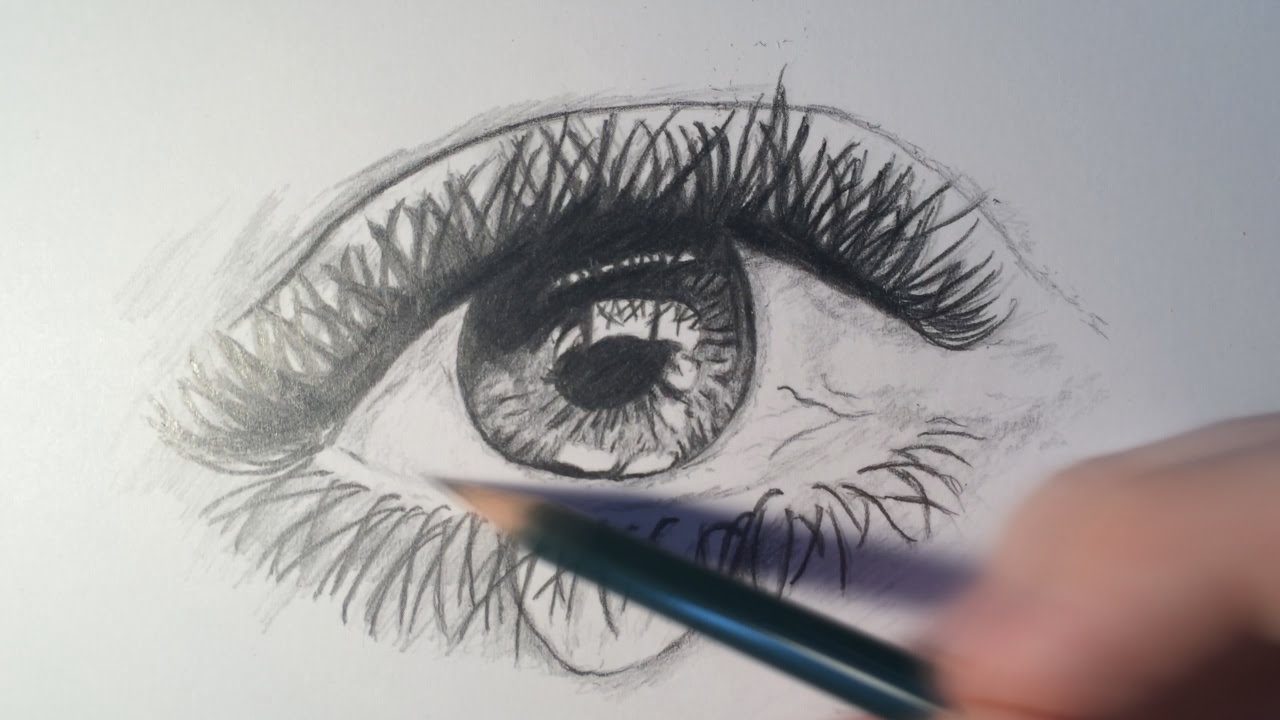 1280x720 How To Draw A Realistic Eye Crying - Crying Eye Drawing