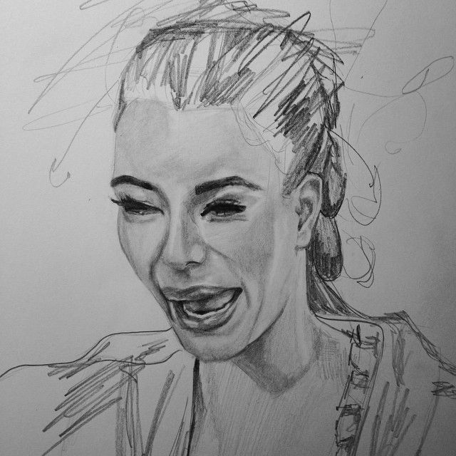 640x640 Kim Kardashian Crying Face Drawing Art Crying Face, Drawings, Art - Crying Face Drawing