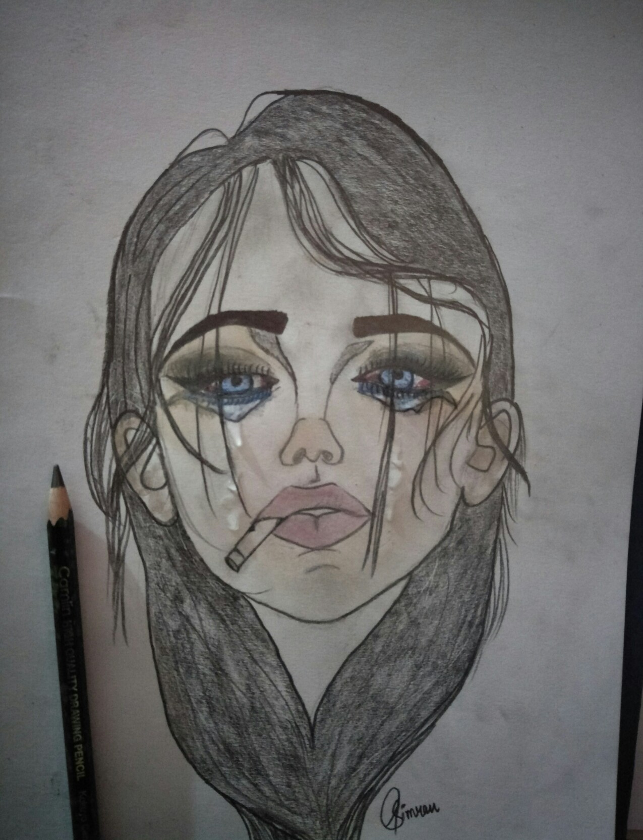 1275x1664 Tears Drawing, Pencil, Sketch, Colorful, Realistic Art Images - Crying Face Drawing