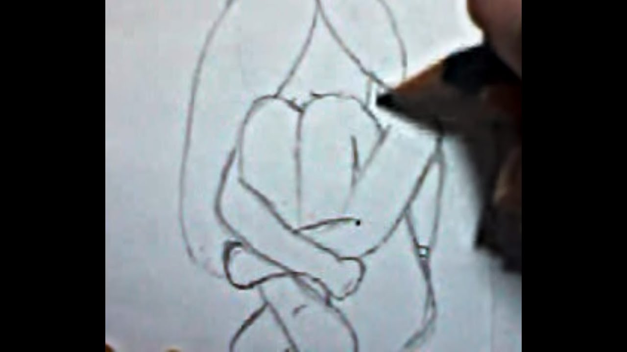 1280x720 How To Draw Girl Crying Sketch - Crying Lady Drawing