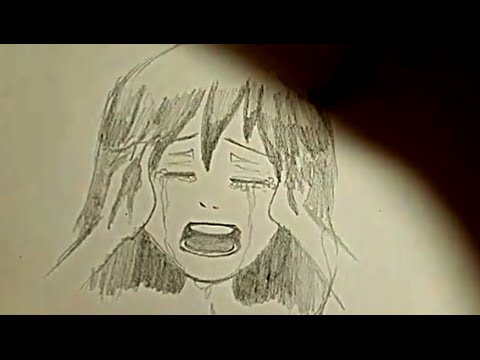 480x360 how to draw a sad girl crying emotion - Crying Lady Drawing