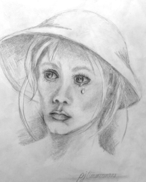 513x640 Crying Lady - Crying Lady Drawing