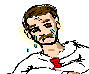 300x250 Sad Crying Man - Crying Man Drawing