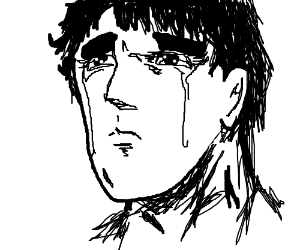 300x250 How To Draw A Man Crying - Crying Man Drawing