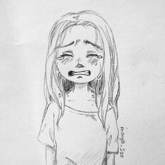 236x236 Sad Girl Drawing - Crying Person Drawing