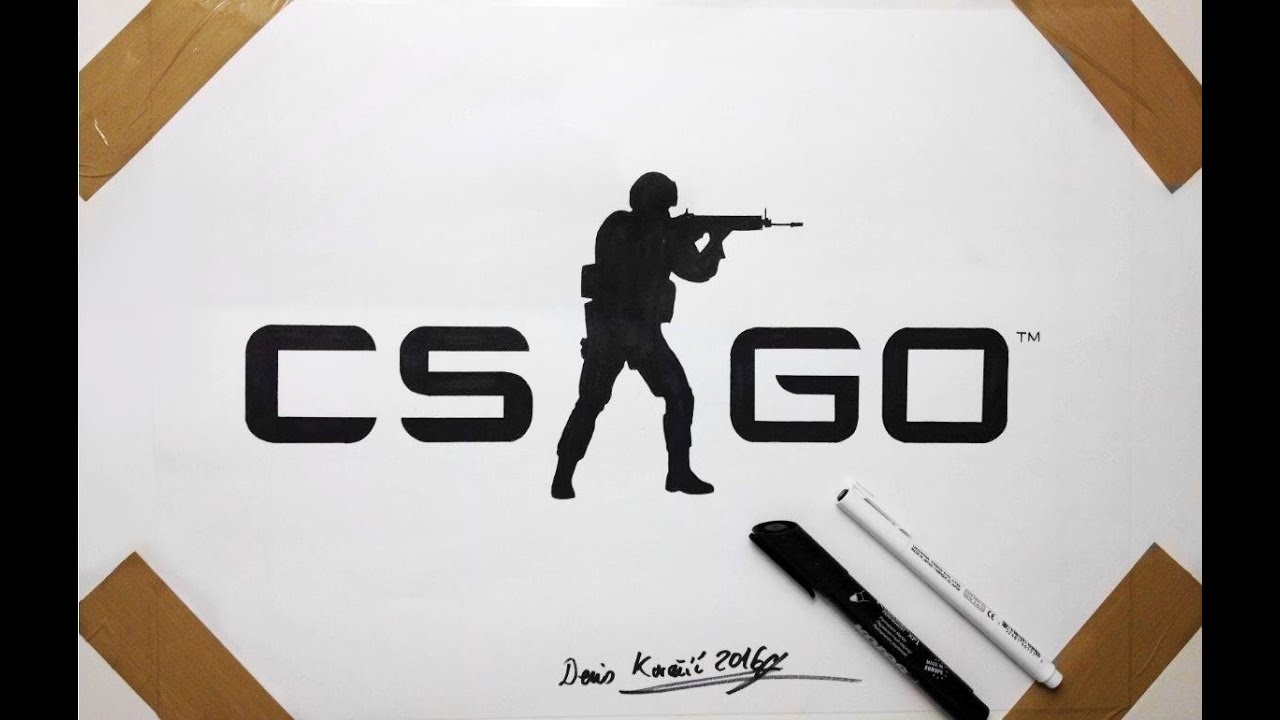 1280x720 Cs Go Logo Drawing - Csgo Drawing