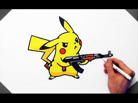 480x360 Csgo Ak Pikachu Speed Drawing How To Draw Counter Strike Fan - Csgo Drawing