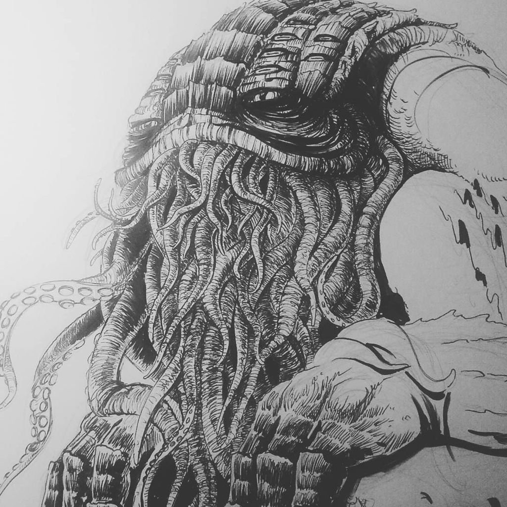 1024x1024 cthulhu project on twitter gurgling noise - Cthulhu Drawing