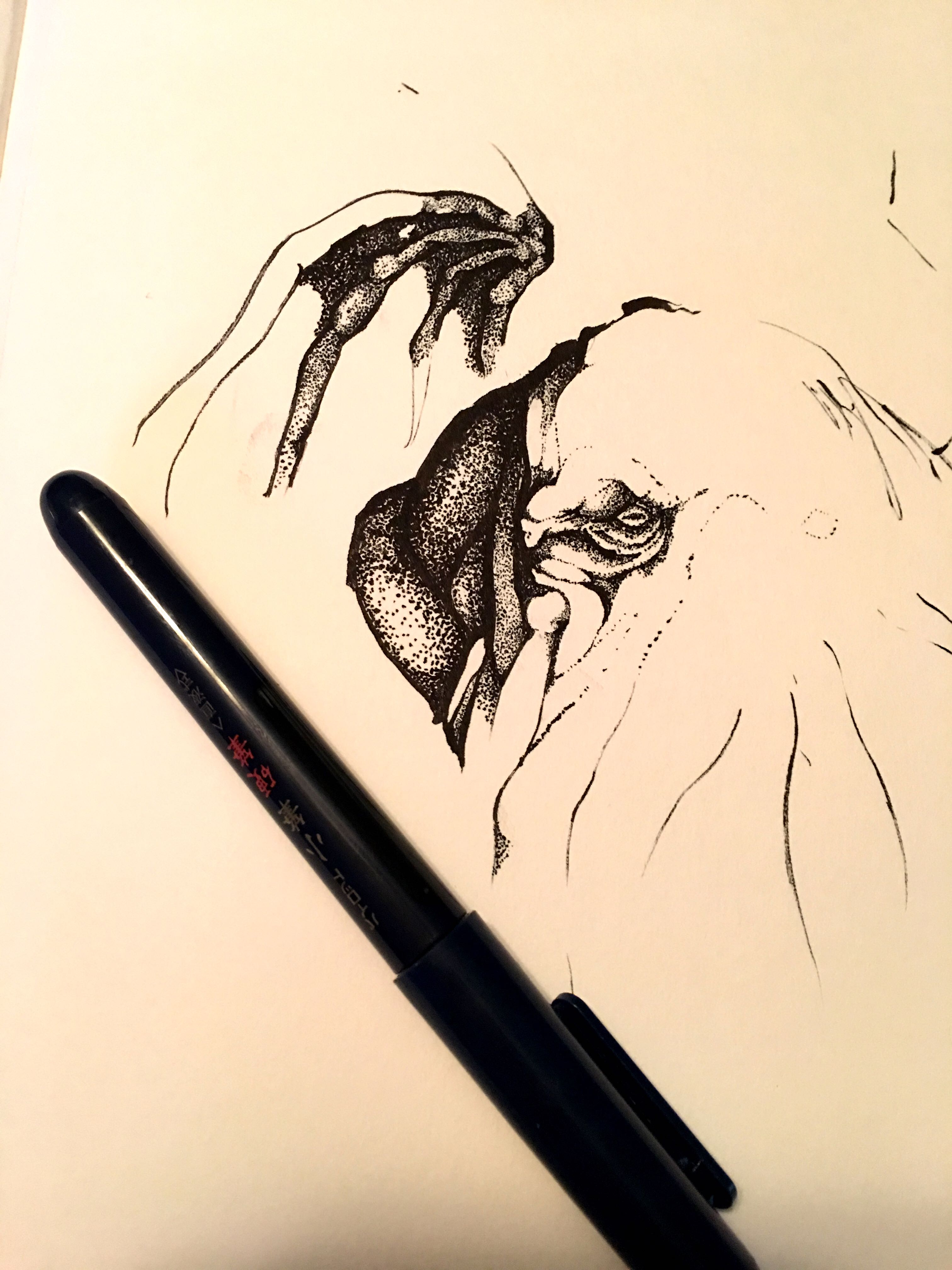 3024x4032 Just Starting My First Ever Drawing Of Cthulhu Stay Tuned Lovecraft - Cthulhu Drawing