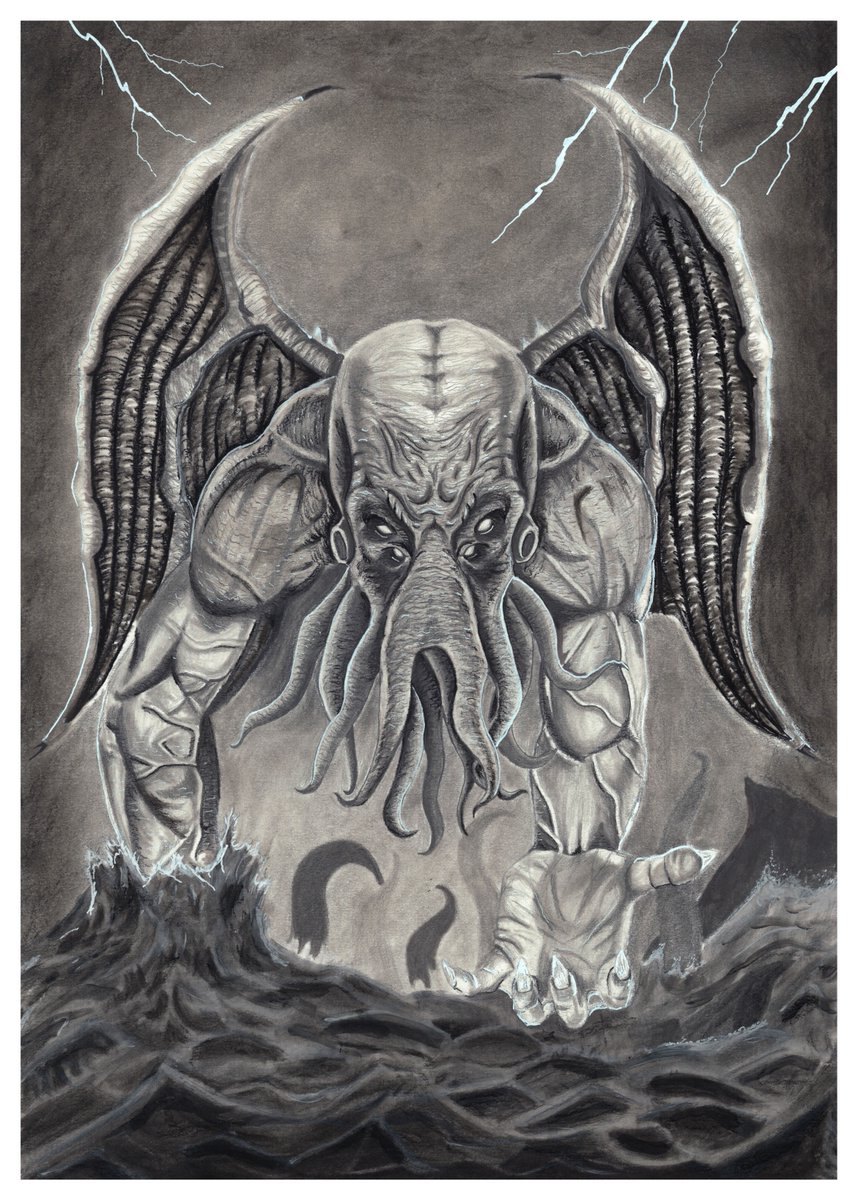 858x1200 My Cthulhu Drawing Lovecraft - Cthulhu Drawing