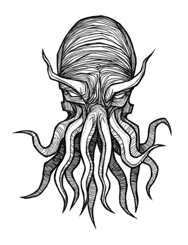 Cthulhu Drawing at PaintingValley.com | Explore collection of Cthulhu ...