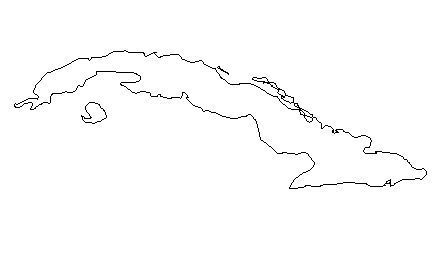 442x259 cuba outline - Cuba Drawing