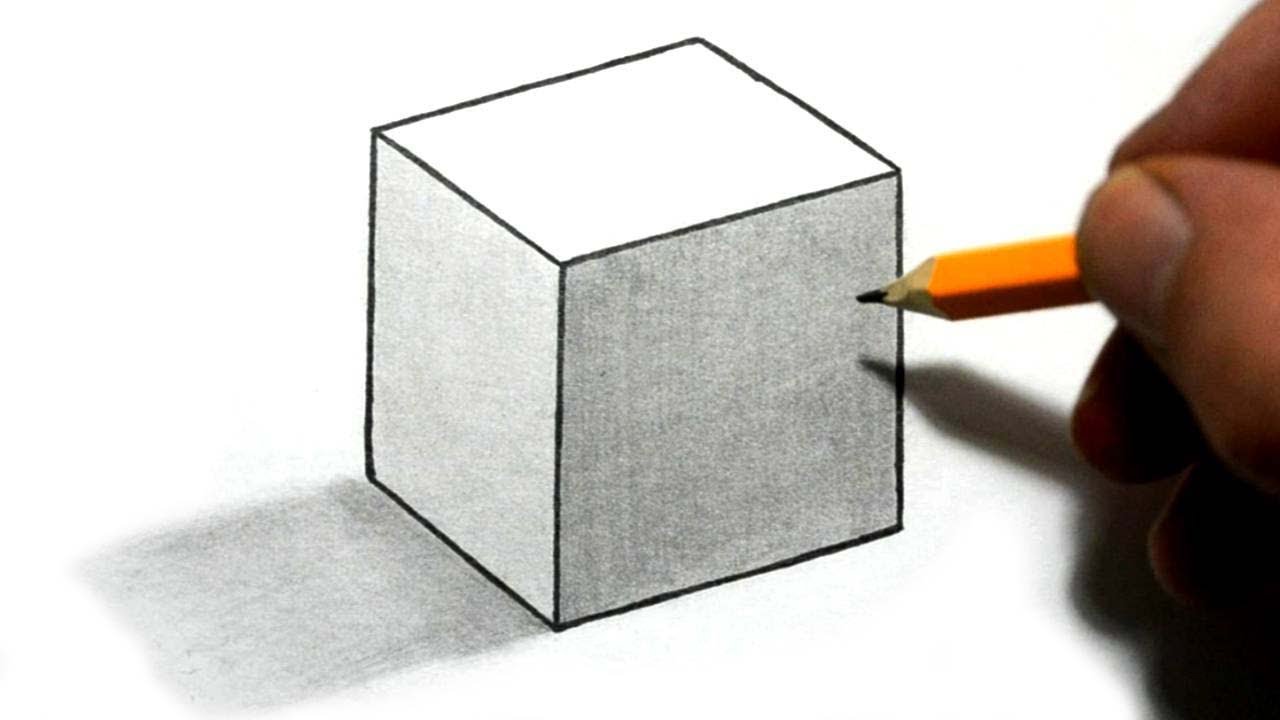1280x720 How To Draw A Cube - Cube Drawing