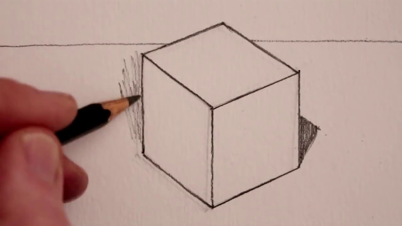 1280x720 How To Draw A Cube Step - Cube Drawing