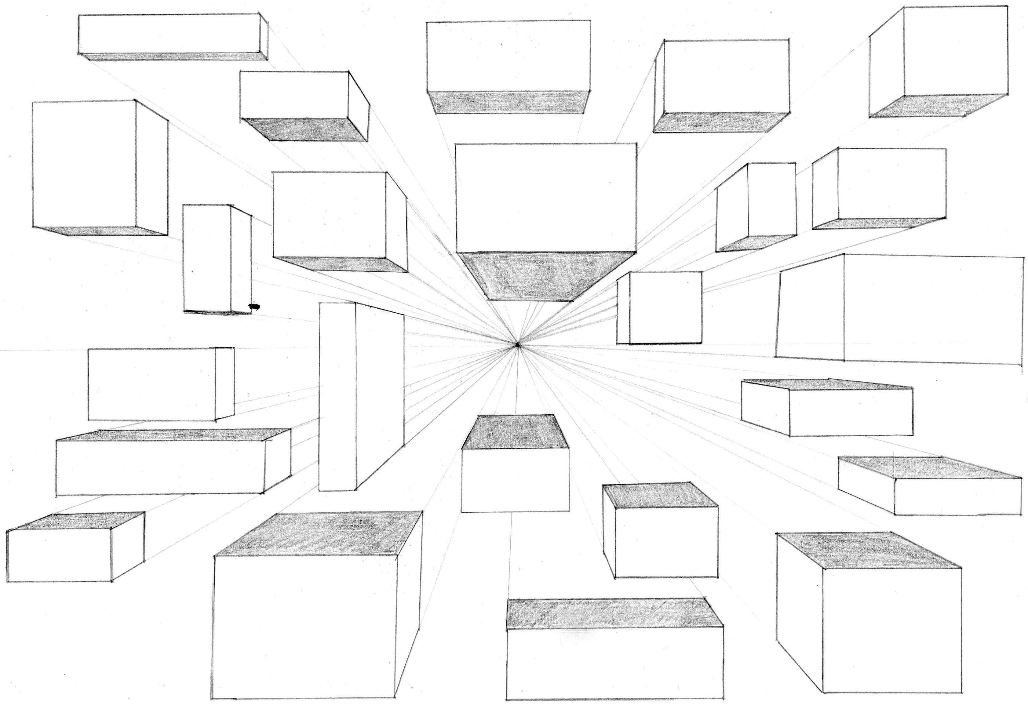 Cube Perspective Drawing