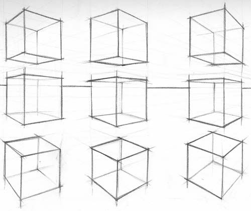 500x420 How To Draw A Cube In Perspective Because There Are No Measuring - Cube Perspective Drawing