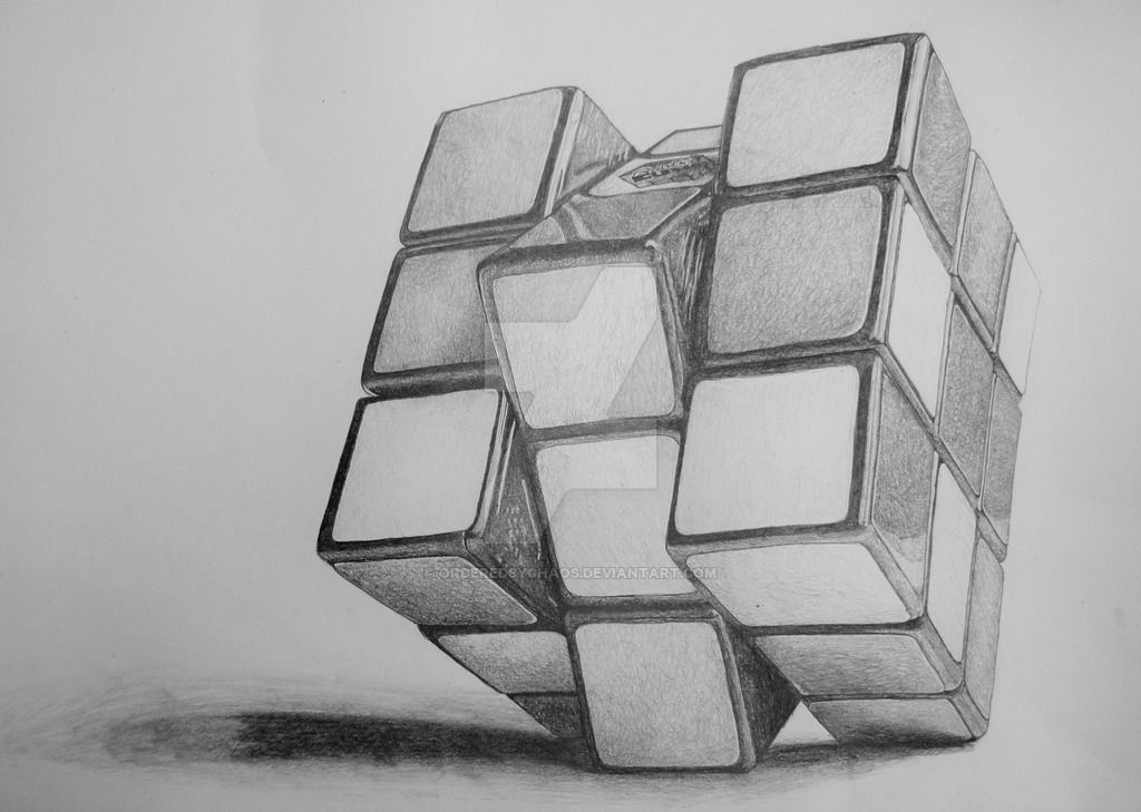1024x729 Rubik's Cube - Cube Perspective Drawing