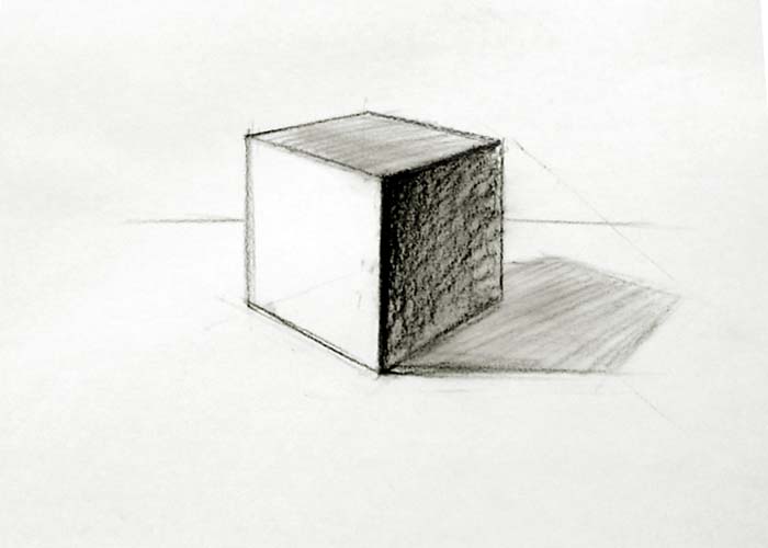 700x500 Cube Drawing In Two Point Perspective - Cube Perspective Drawing