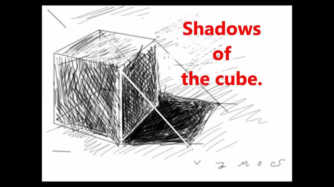 1280x720 how to draw shadows of the cube - Cube Shadow Drawing